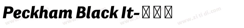 Peckham Black It字体转换